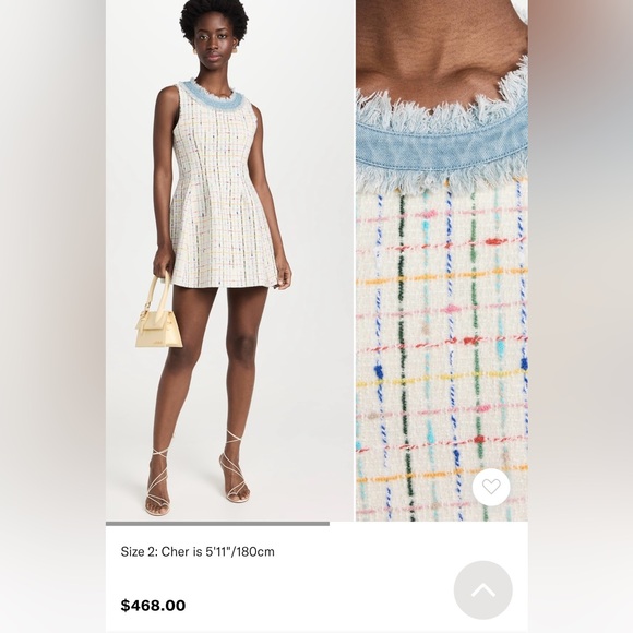 Chloe’ Kristyn White Multi-Tweed Colleen Dress NWT Size 2 Retail $468.00 - Picture 2 of 11